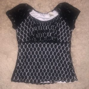 5/$20 Requirements size medium black over lace tee